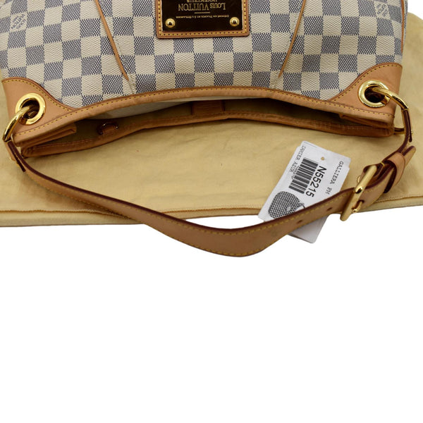 LOUIS VUITTON Galliera PM Damier Azur Shoulder Hobo Bag White