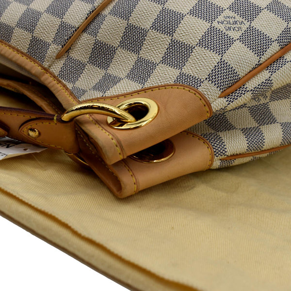 LOUIS VUITTON Galliera PM Damier Azur Shoulder Hobo Bag White