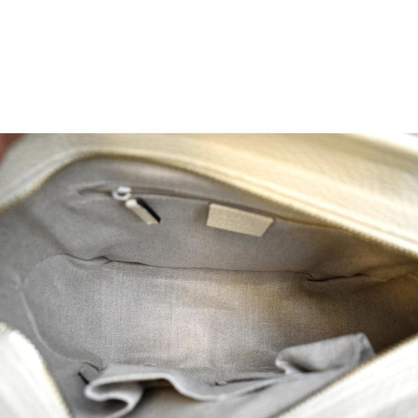 GUCCI Small Bree GG Leather Crossbody Bag Beige 449241