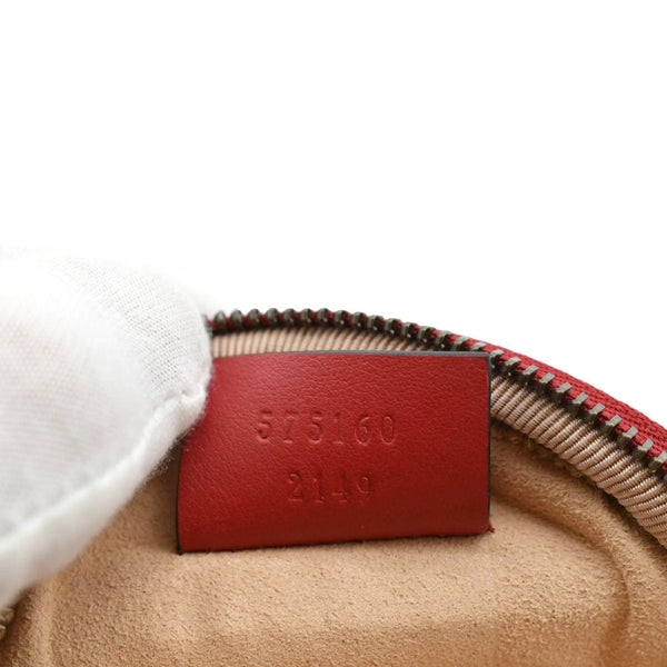 GUCCI GG Marmont Mini Round Leather Coin Purse Red 575160