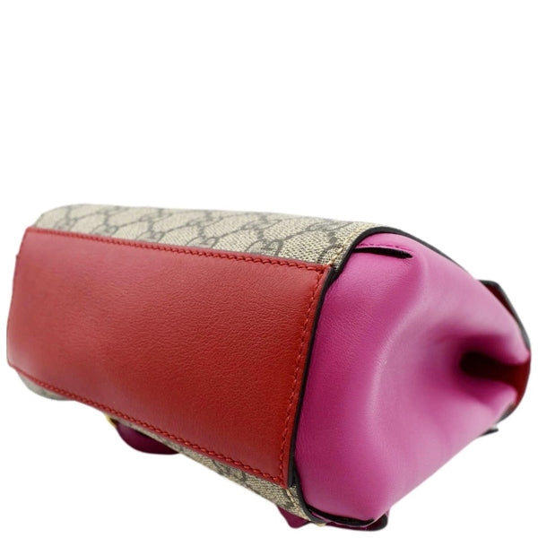 GUCCI Padlock GG Supreme Canvas Leather Backpack Red 498194