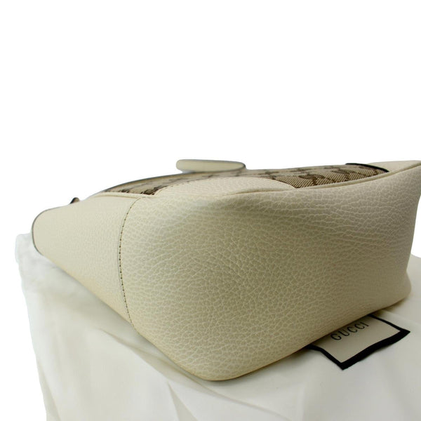 GUCCI Small Bree GG Leather Crossbody Bag Beige 449241