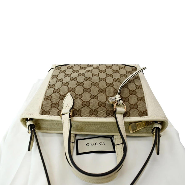 GUCCI Small Bree GG Leather Crossbody Bag Beige 449241