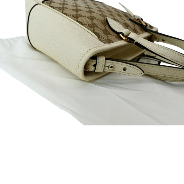 GUCCI Small Bree GG Leather Crossbody Bag Beige 449241
