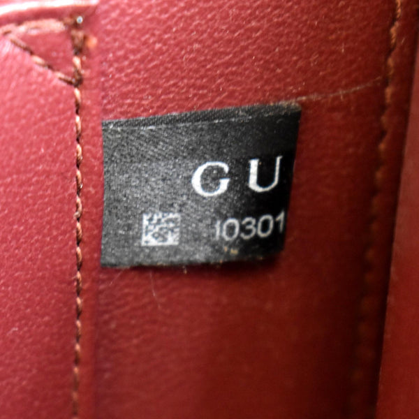 GUCCI Sylvie 1969 Patent Leather Top Handle Crossbody Bag Black 589478