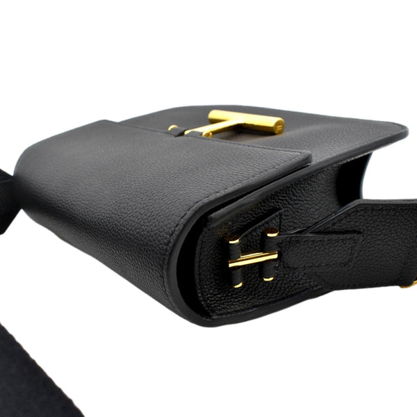 TOM FORD Tara T-Clasp Mini Leather Shoulder Bag Black