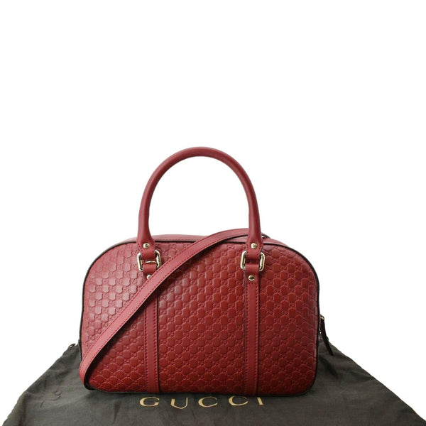 GUCCI Microguccissima Small Leather Crossbody Bag Red 510286
