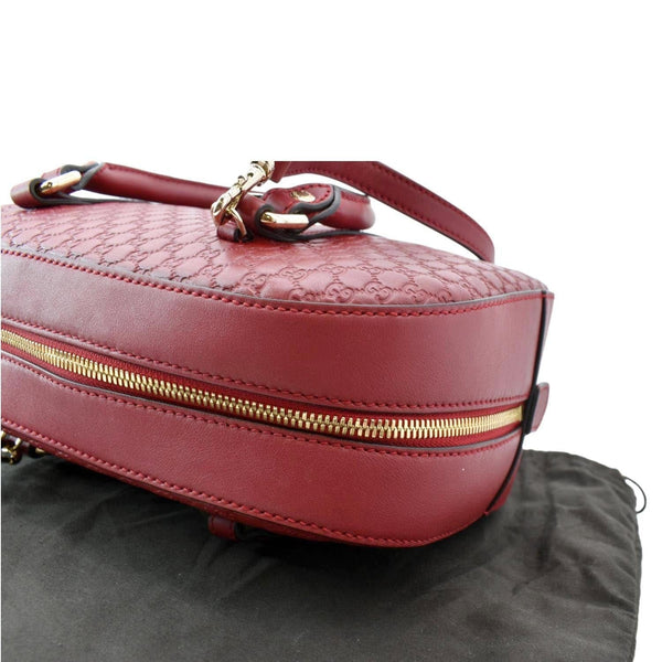 GUCCI Microguccissima Small Leather Crossbody Bag Red 510286