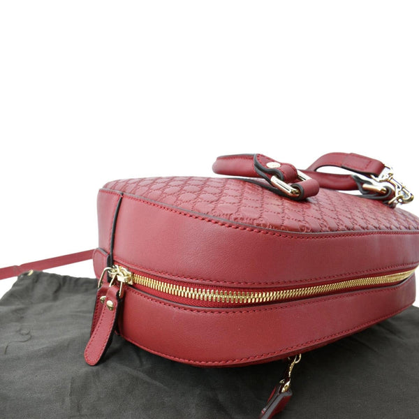 GUCCI Microguccissima Small Leather Crossbody Bag Red 510286