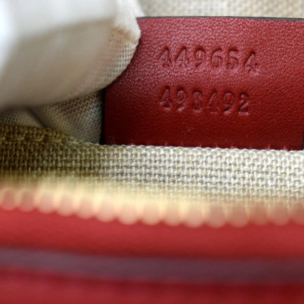 GUCCI Dome Convertible Leather Crossbody Bag Red 449654