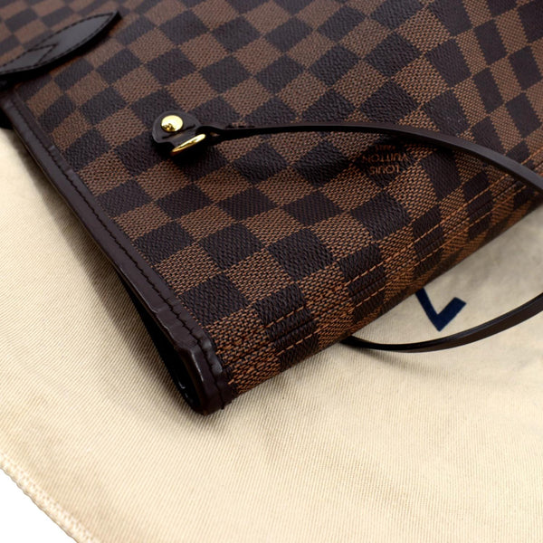 LOUIS VUITTON Neverfull GM Damier Ebene Tote Shoulder Bag Brown