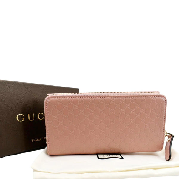 GUCCI Leather Wallet Light Pink 449364