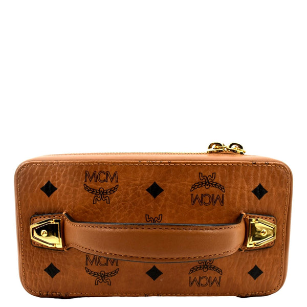 MCM Rockstar Monogram Visetos Vanity Case Cognac
