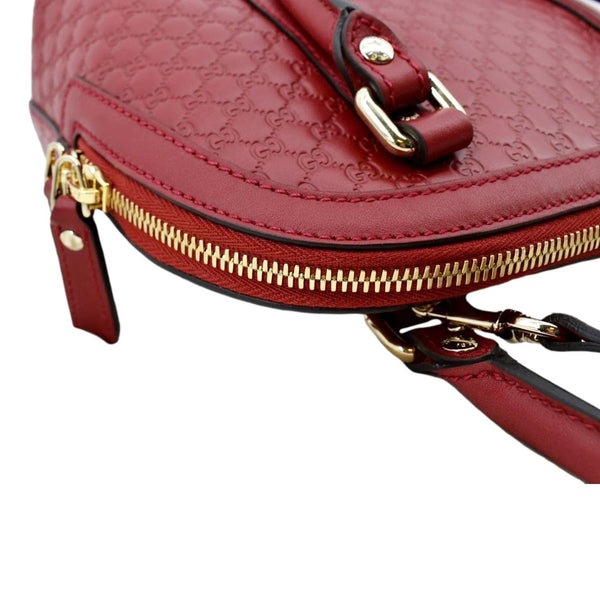 GUCCI Dome Convertible Leather Crossbody Bag Red 449654