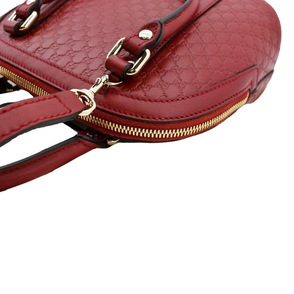 GUCCI Dome Convertible Leather Crossbody Bag Red 449654