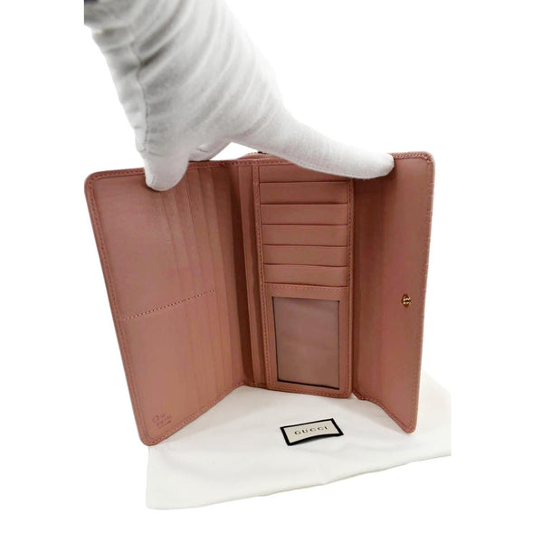 GUCCI Leather Wallet Light Pink 449364