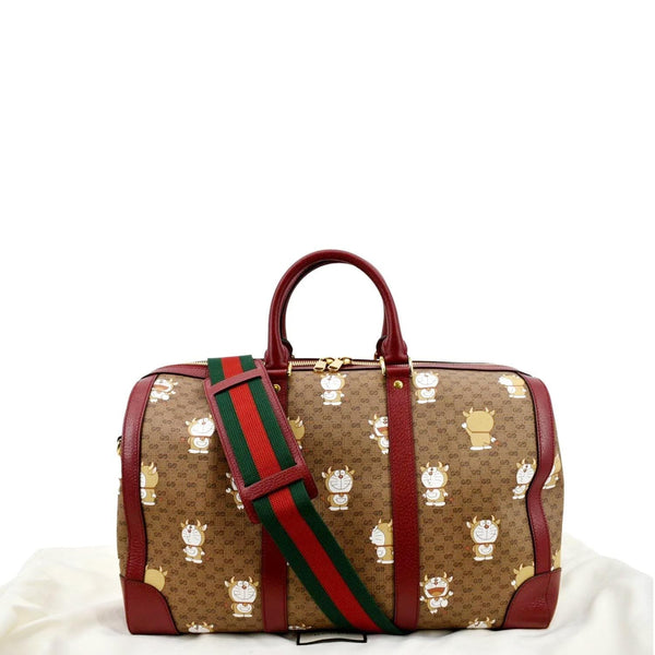 GUCCI X DORAEMON GG Supreme Canvas Duffle Shoulder Bag Beige 647815