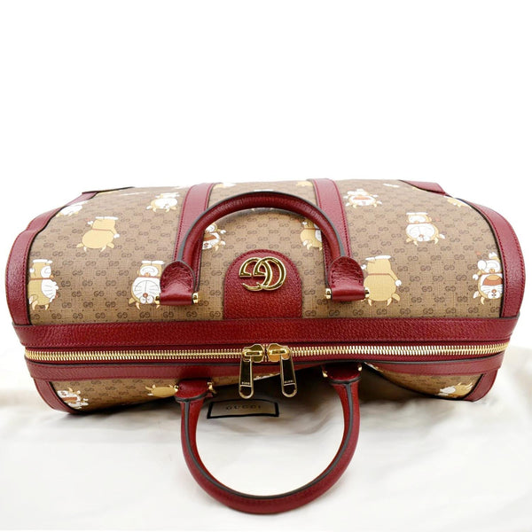 GUCCI X DORAEMON GG Supreme Canvas Duffle Shoulder Bag Beige 647815