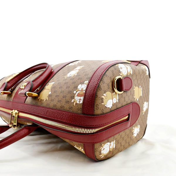 GUCCI X DORAEMON GG Supreme Canvas Duffle Shoulder Bag Beige 647815