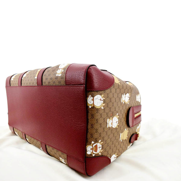 GUCCI X DORAEMON GG Supreme Canvas Duffle Shoulder Bag Beige 647815