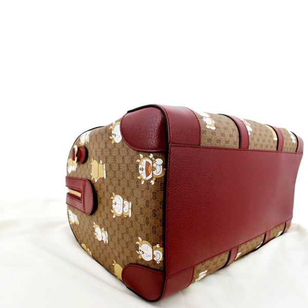 GUCCI X DORAEMON GG Supreme Canvas Duffle Shoulder Bag Beige 647815