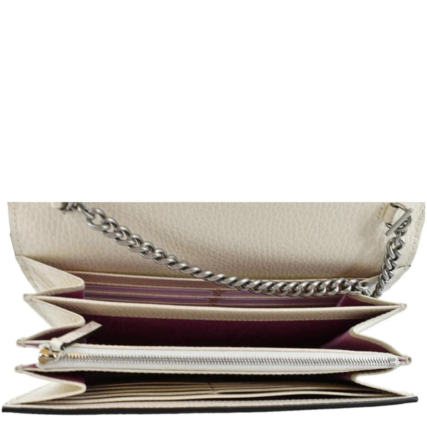 GUCCI Dionysus Mini Leather Chain Shoulder Bag Off White 401231