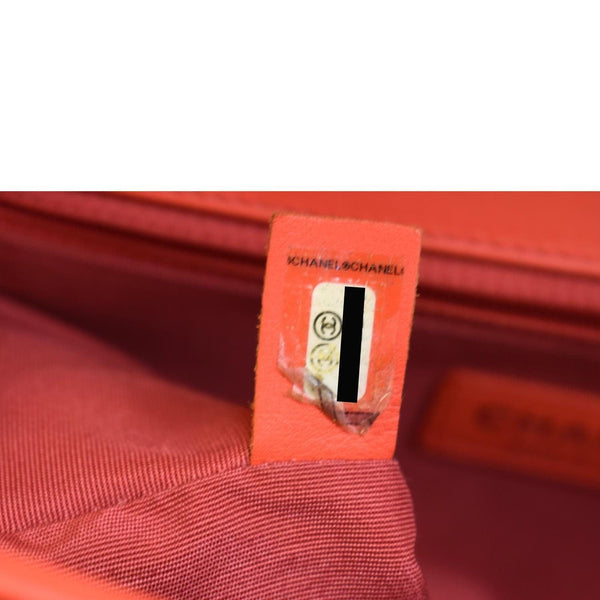 CHANEL Medium Boy Flap Chevron Quilted Calfskin Shoulder Bag Red