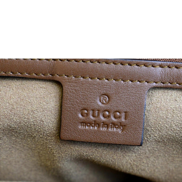 GUCCI Padlock Medium GG Supreme Canvas Shoulder Bag Brown 477530