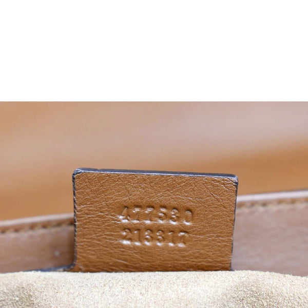 GUCCI Padlock Medium GG Supreme Canvas Shoulder Bag Brown 477530