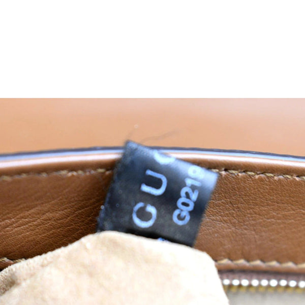 GUCCI Padlock Medium GG Supreme Canvas Shoulder Bag Brown 477530