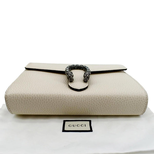 GUCCI Dionysus Mini Leather Chain Shoulder Bag Off White 401231