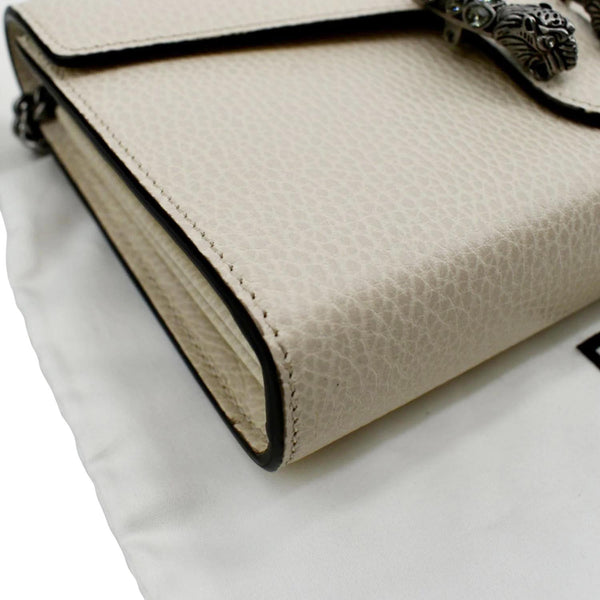 GUCCI Dionysus Mini Leather Chain Shoulder Bag Off White 401231