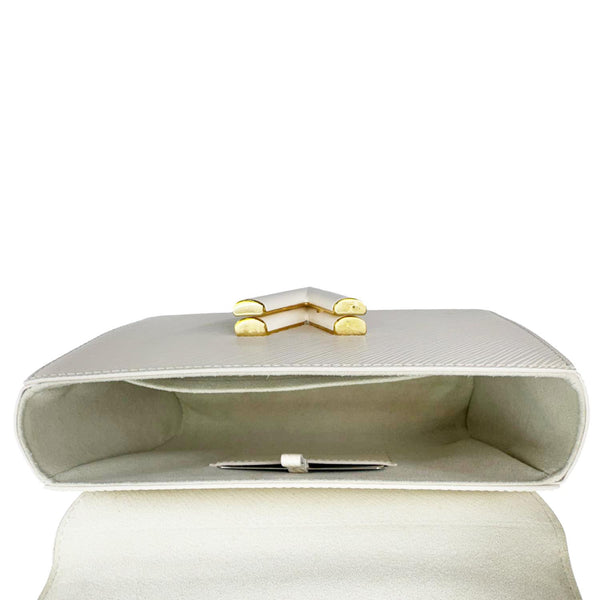 LOUIS VUITTON Twist MM Epi Leather Chain Shoulder Bag Off White