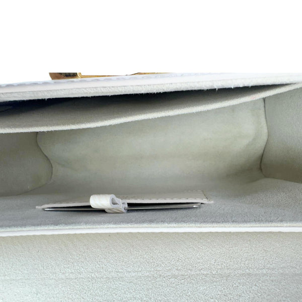 LOUIS VUITTON Twist MM Epi Leather Chain Shoulder Bag Off White
