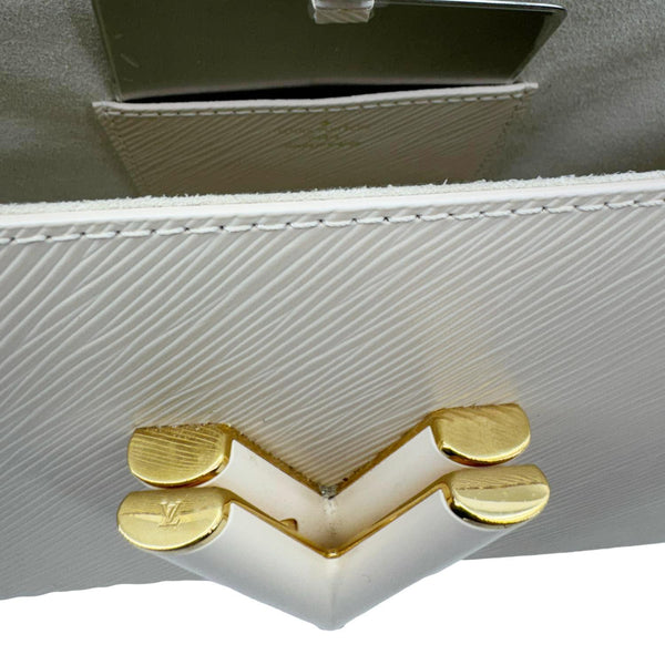 LOUIS VUITTON Twist MM Epi Leather Chain Shoulder Bag Off White