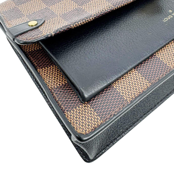 LOUIS VUITTON Vavin PM Damier Ebene Chain Crossbody Bag Black