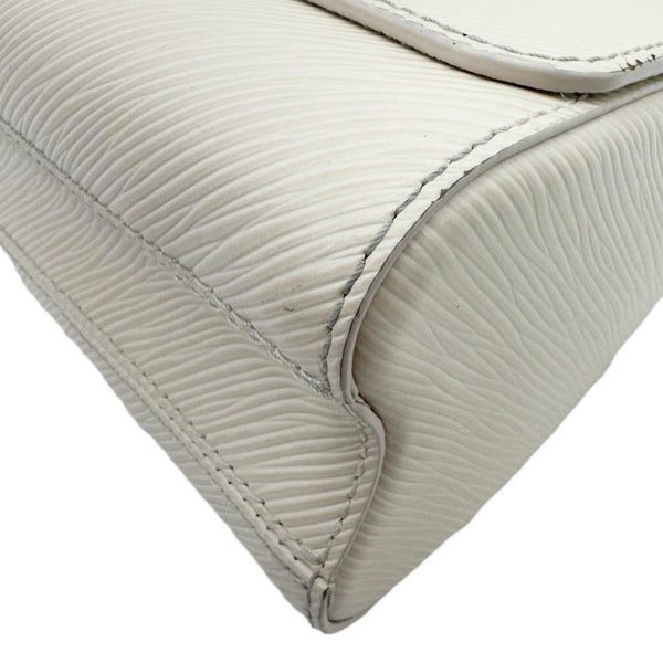 LOUIS VUITTON Twist MM Epi Leather Chain Shoulder Bag Off White