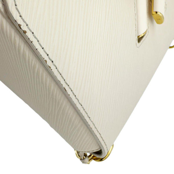 LOUIS VUITTON Twist MM Epi Leather Chain Shoulder Bag Off White