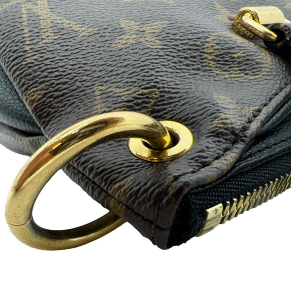 LOUIS VUITTON Pallas BB Monogram Canvas Shoulder Bag Black