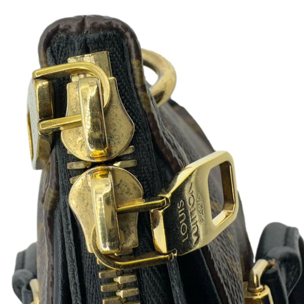 LOUIS VUITTON Pallas BB Monogram Canvas Shoulder Bag Black