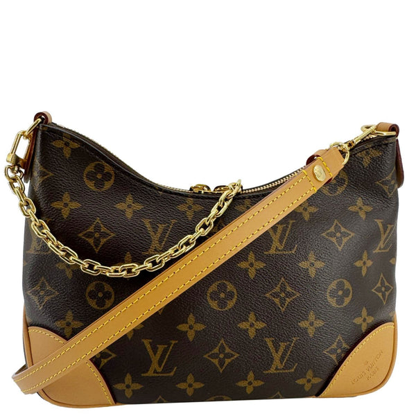 LOUIS VUITTON Boulogne PM Monogram Canvas Shoulder Bag Brown