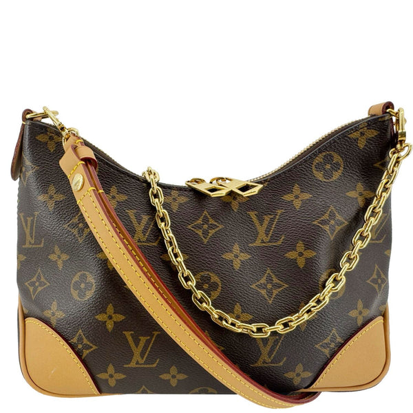 LOUIS VUITTON Boulogne PM Monogram Canvas Shoulder Bag Brown