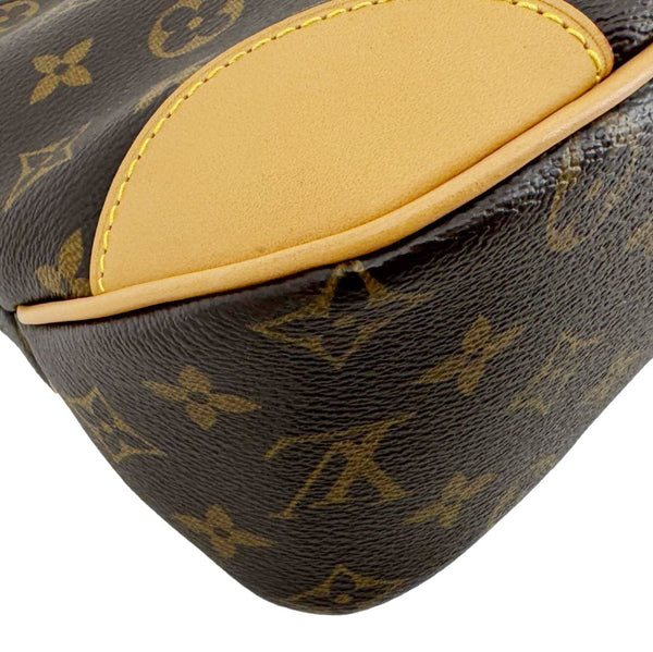 LOUIS VUITTON Boulogne PM Monogram Canvas Shoulder Bag Brown