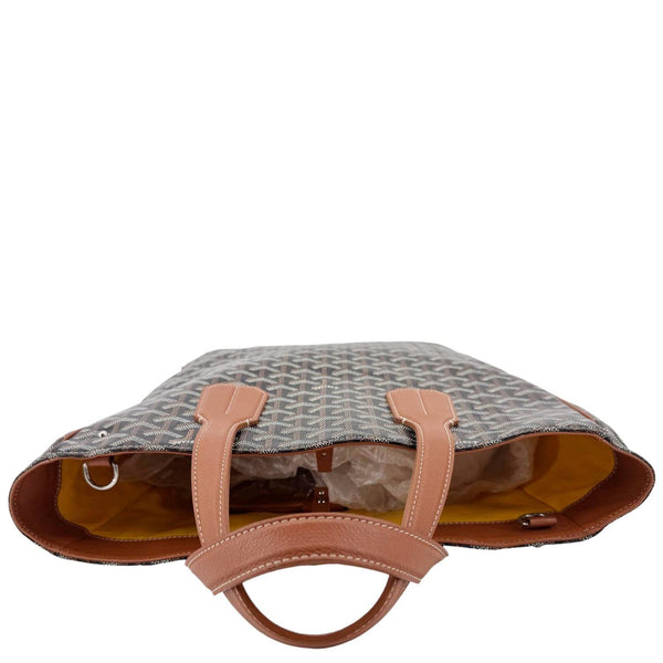 GOYARD Voltaire III Chevron Print Canvas Tote Bag Black