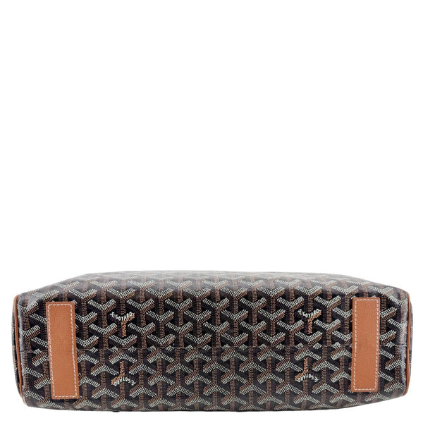 GOYARD Voltaire III Chevron Print Canvas Tote Bag Black