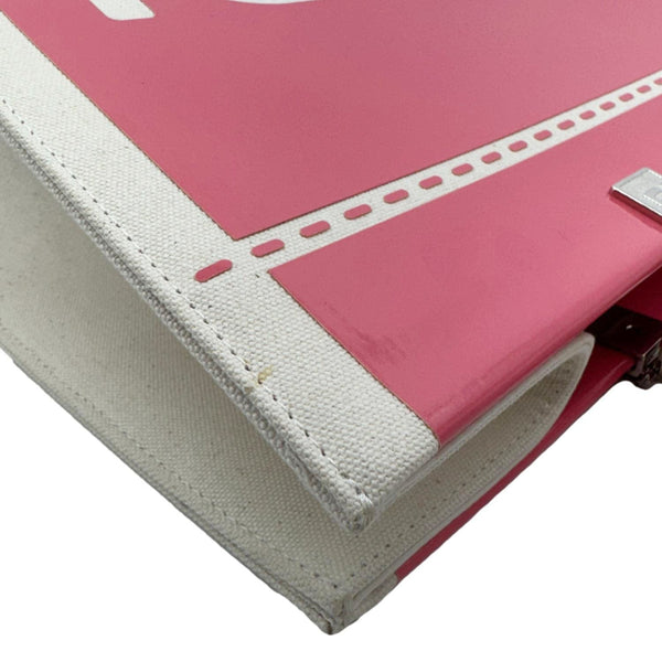 FENDI Sunshine Medium Patent Leather Crossbody Tote Bag Light Pink