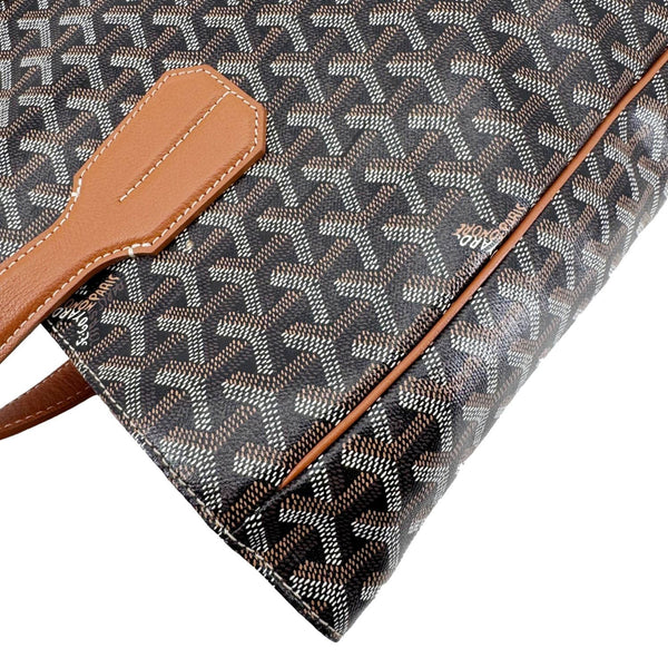 GOYARD Voltaire III Chevron Print Canvas Tote Bag Black