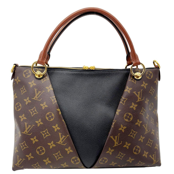 LOUIS VUITTON V MM Monogram Canvas Tote Bag Black