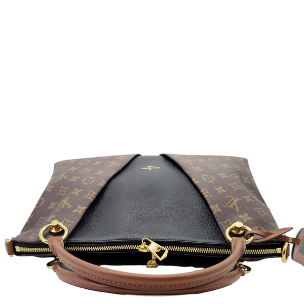 LOUIS VUITTON V MM Monogram Canvas Tote Bag Black