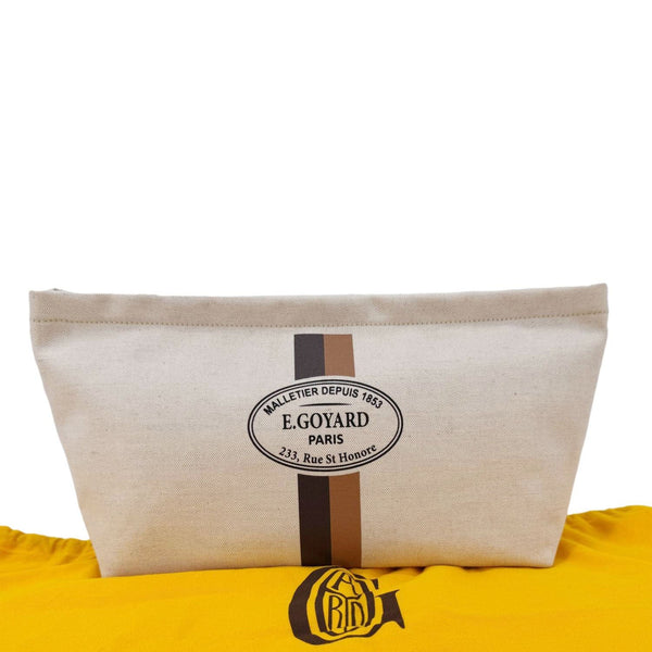 GOYARD Necessaire Canvas Organizer Pouch Off White